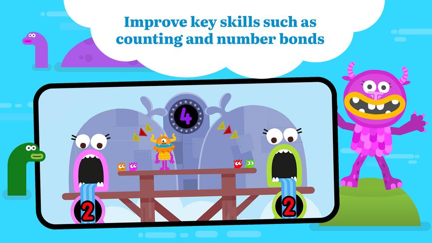 Teach Monster Number Skills ภาพหน้าจอ 1