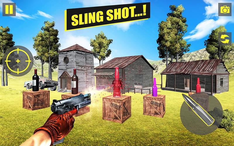 Real 3D Bottle Shooting Game 스크린샷 0