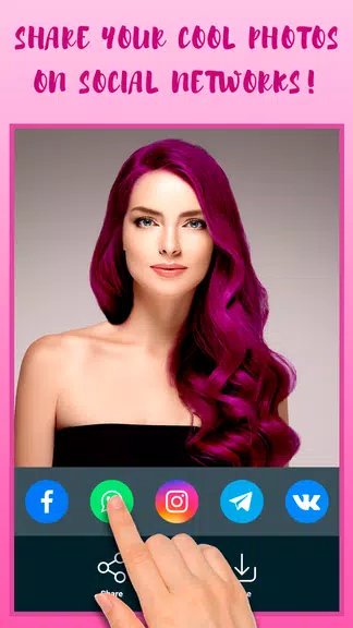 Changeur de couleur de cheveux Capture d'écran 3