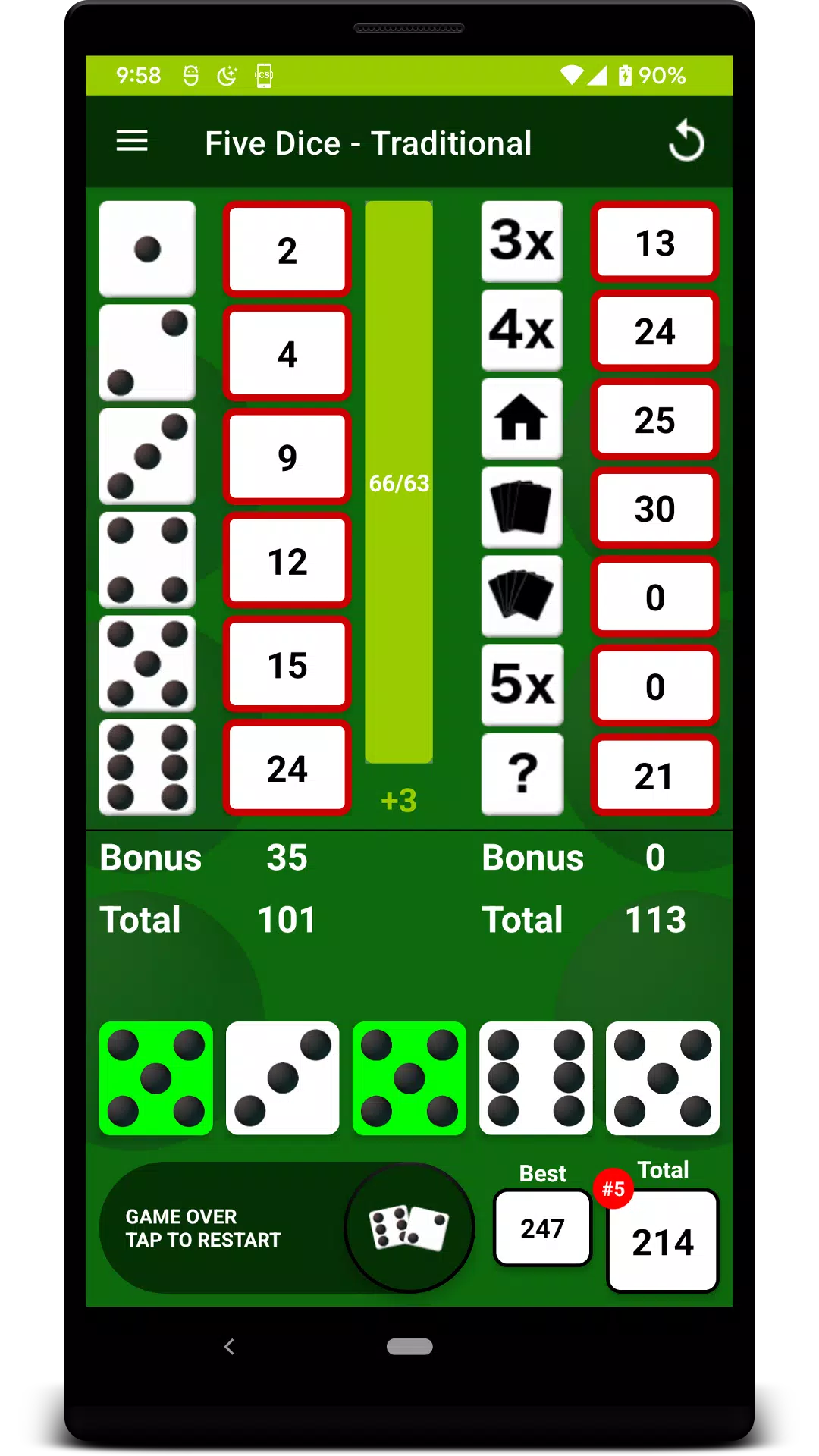 Five Dice Zrzut ekranu 2