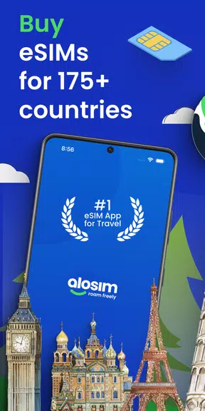 aloSIM - eSIM Travel Sim Card ภาพหน้าจอ 0