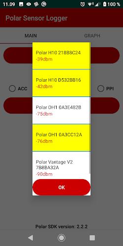 Polar Sensor Logger Tangkapan skrin 1