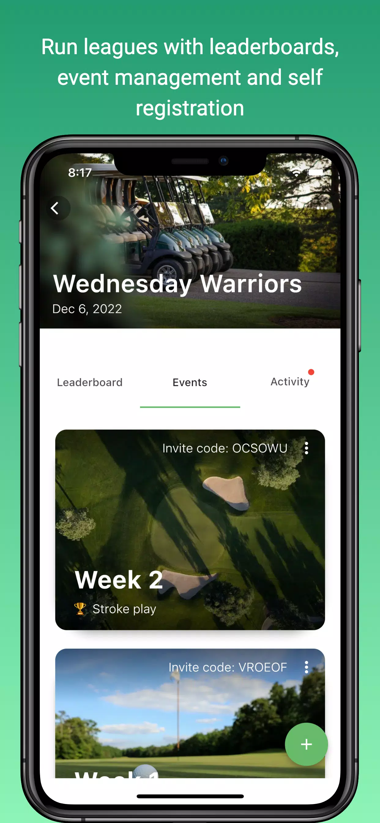 Squabbit - Golf Tournament App Скриншот 0