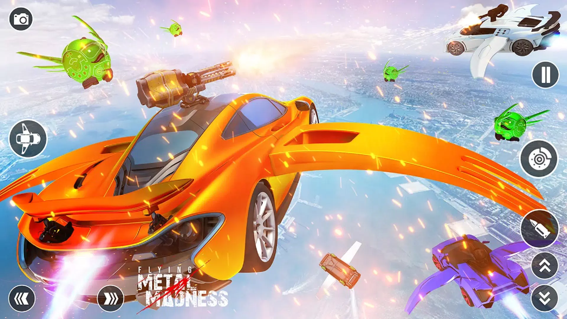 Flying Car Robot Shooting Game ภาพหน้าจอ 2
