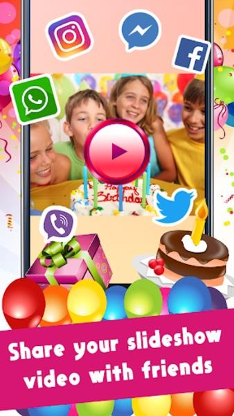 Happy Birthday Video Maker With Music And Photos Capture d'écran 1