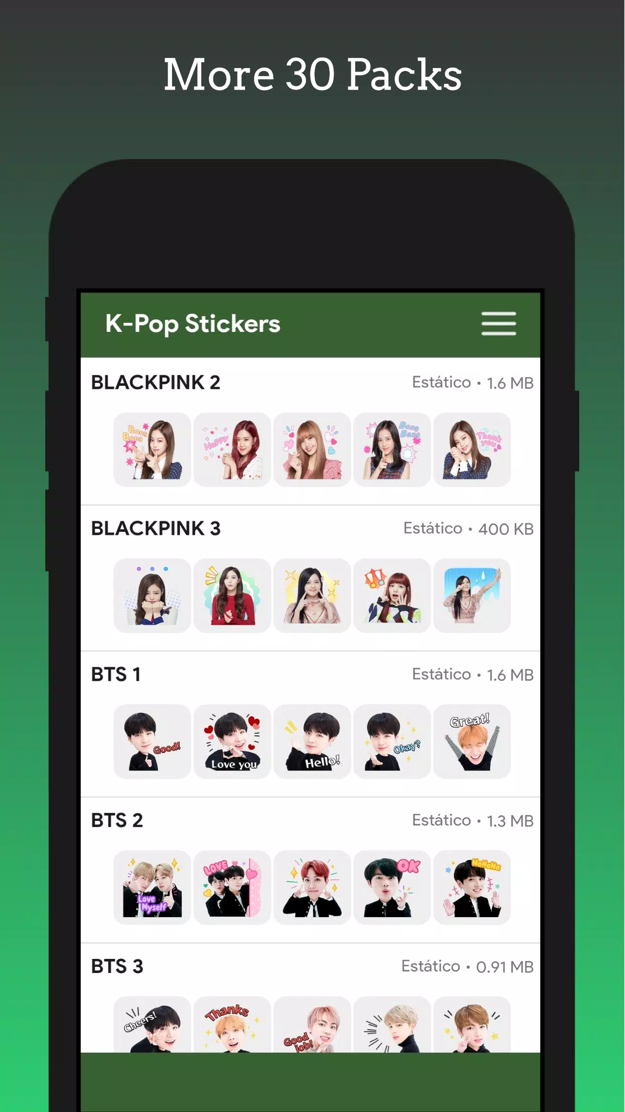 Stickers - KPop Korean BT24 স্ক্রিনশট 1