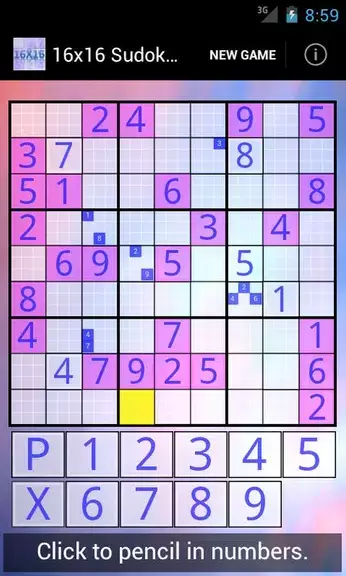 16x16 Sudoku Challenge HD Schermafbeelding 1