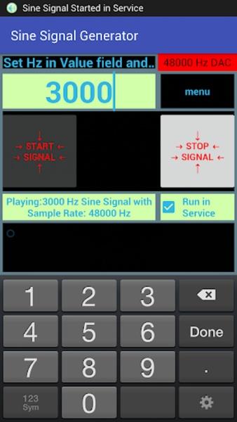 Sine SignalnGenerator ภาพหน้าจอ 3