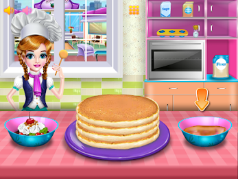 Girls cooking special cake Schermafbeelding 0