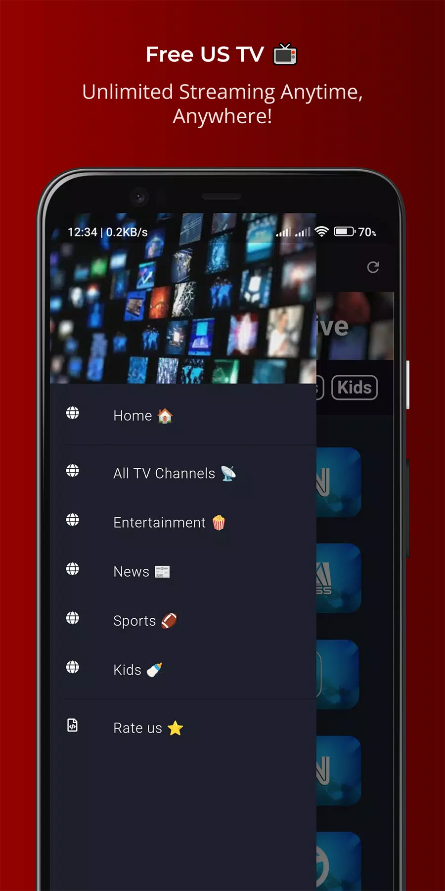 TheTVApp USA Live Ảnh chụp màn hình 2