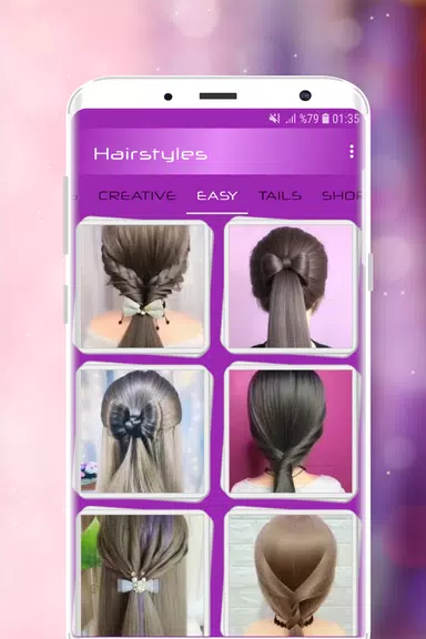 Hairstyles Step by Step Videos Schermafbeelding 2