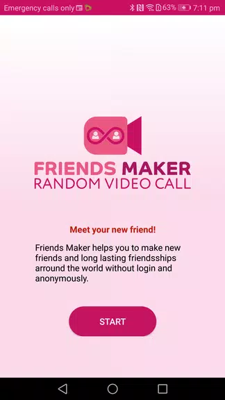 Friends Maker - Random Video Call Ekran Görüntüsü 0