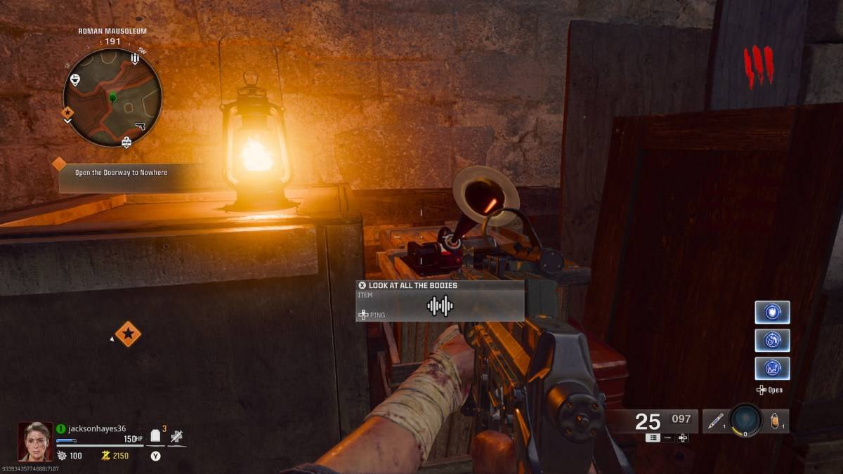 Une connexion audio dans la tombe en Black Ops 6 Zombies.