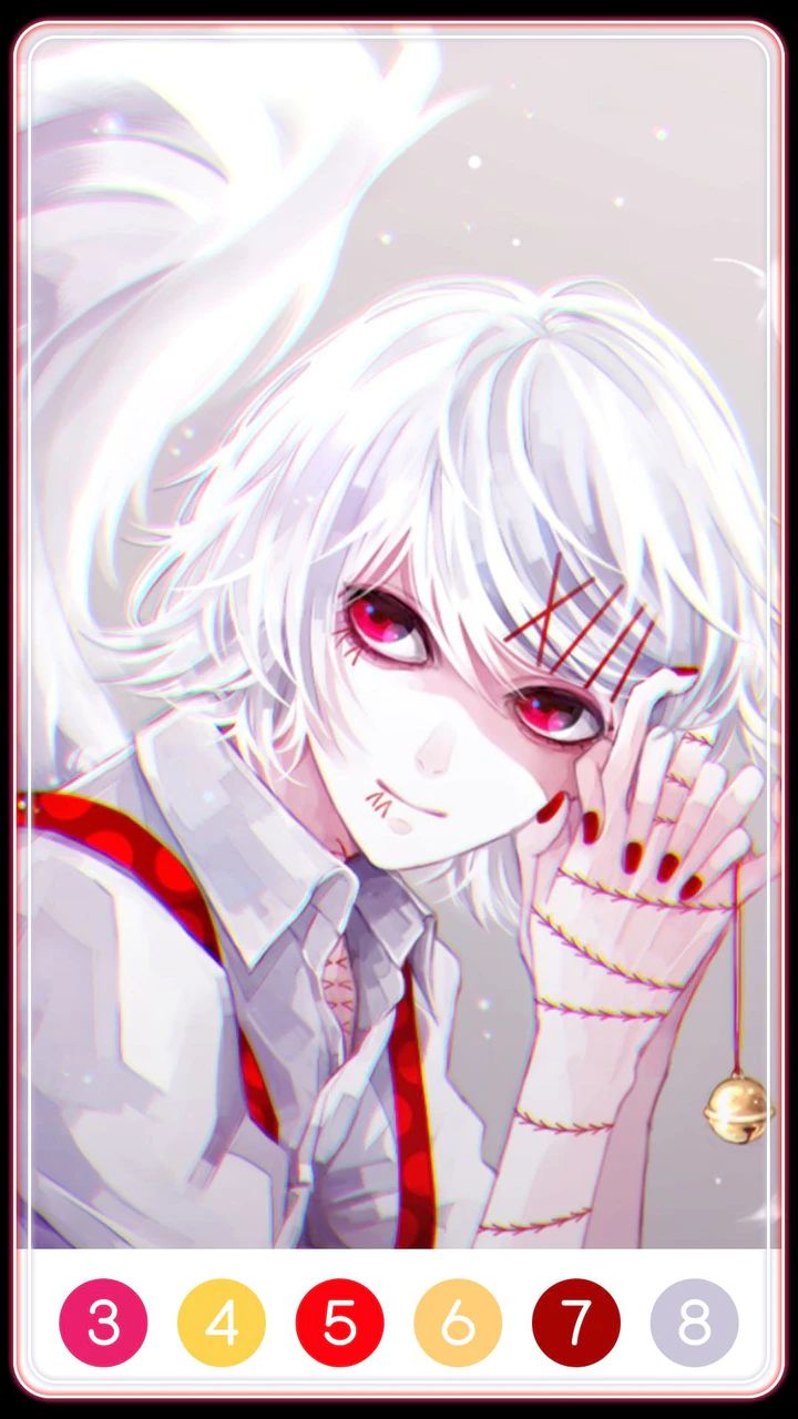 Tokyo Ghoul Paint by Number Schermafbeelding 0