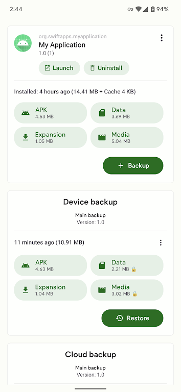 Swift Backup ဖန်သားပြင်ဓာတ်ပုံ 0