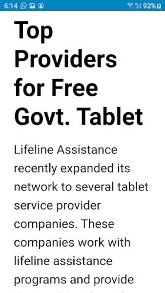 Free Government Tablets 스크린샷 1