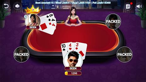 Teen Patti Card Game Schermafbeelding 1