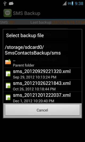 Super Backup: SMS and Contacts Tangkapan skrin 1