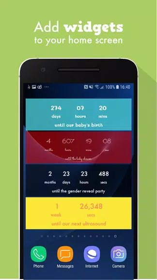 Baby Countdown Widget Capture d'écran 3