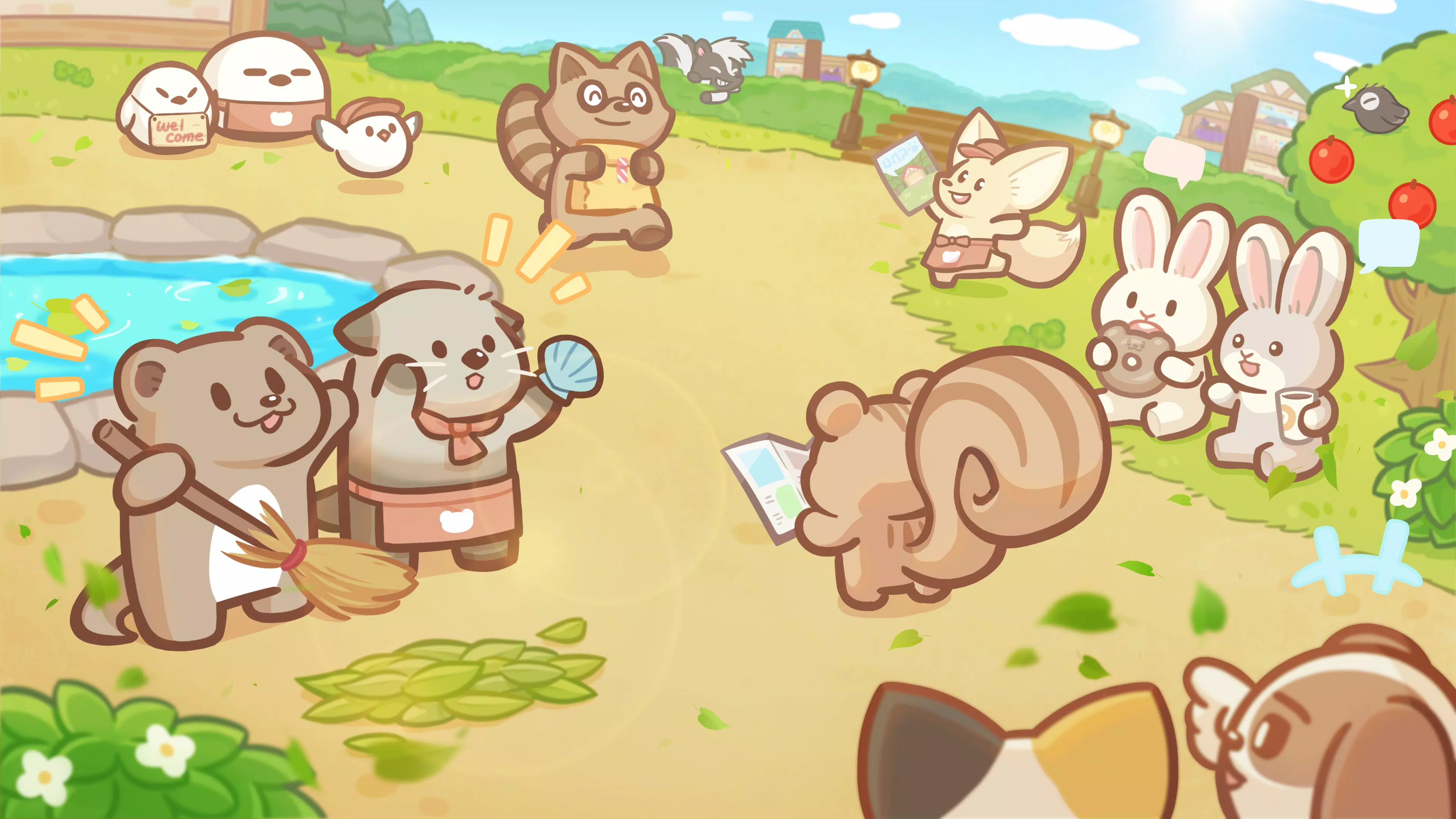 Welcome! Otter Town: cute game Schermafbeelding 0