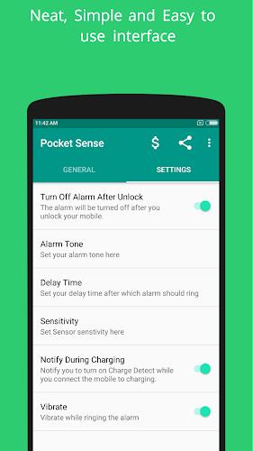 Pocket Sense - Theft Alarm App 스크린샷 1