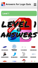 Answers for Logo Quiz Schermafbeelding 1