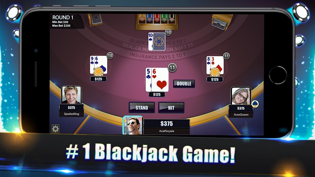 Blackjack Legends: 21 Online Multiplayer Casino Schermafbeelding 0