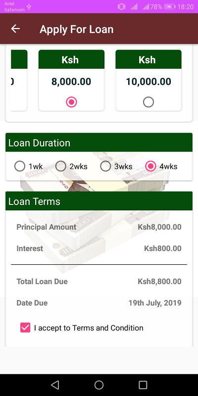 Schermata Loans Chap Chap 2