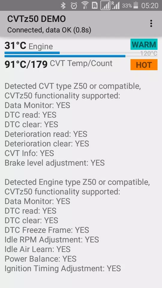 CVTz50 DEMO ဖန်သားပြင်ဓာတ်ပုံ 1