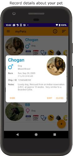 myPets - Pet Manager ဖန်သားပြင်ဓာတ်ပုံ 1