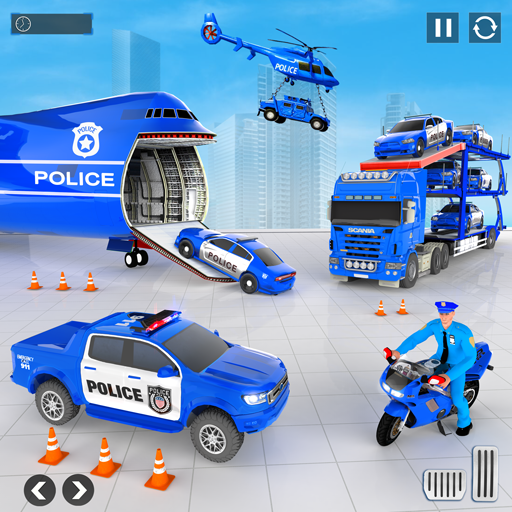 Police Car transporter Game 3D ภาพหน้าจอ 0