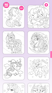 My Little Unicorn Coloring Screenshot 2