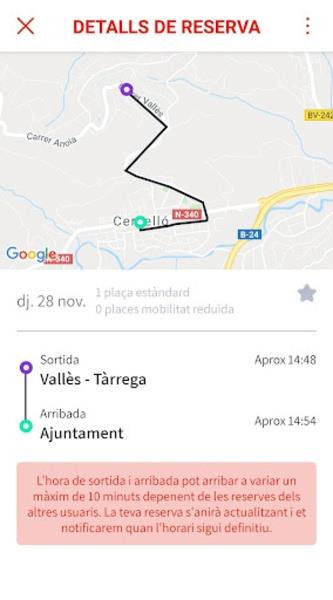 Schermata Cervelló Bus a demanda 1