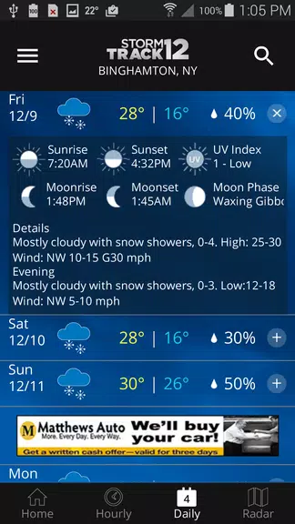 WBNG Storm Track 12 스크린샷 3