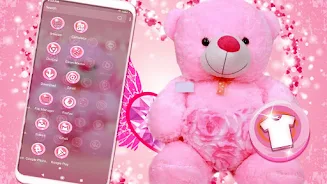 Pink Teddy Bear Theme应用截图第2张