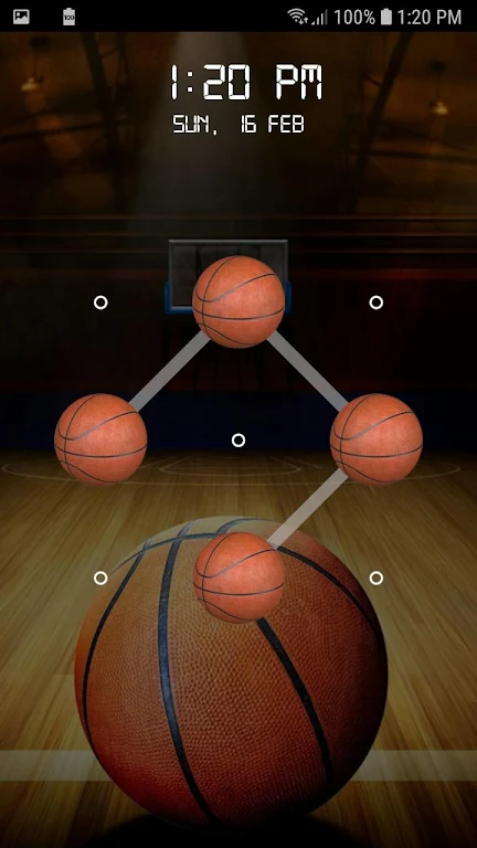 Basketball Screen Lock Pattern स्क्रीनशॉट 2