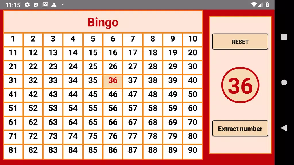 Bingo - numbers extractor - 90 numbers應用截圖第0張