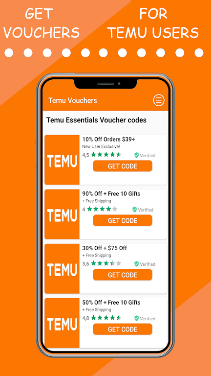 Temu Vouchers 스크린샷 1
