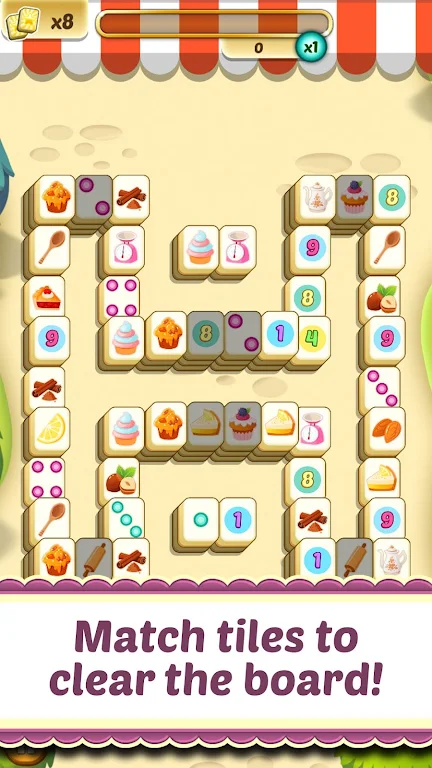Mahjong Solitaire Cupcake Bake स्क्रीनशॉट 0