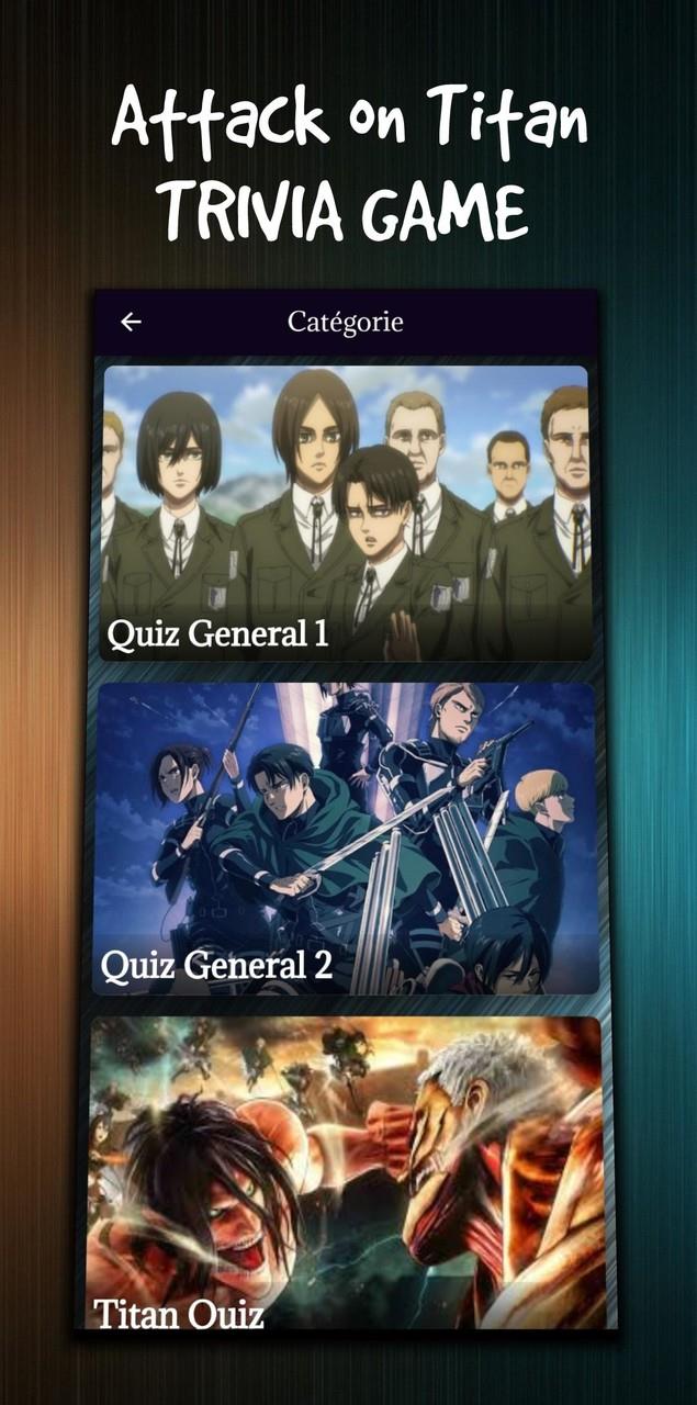 attack on titan character quiz スクリーンショット 0