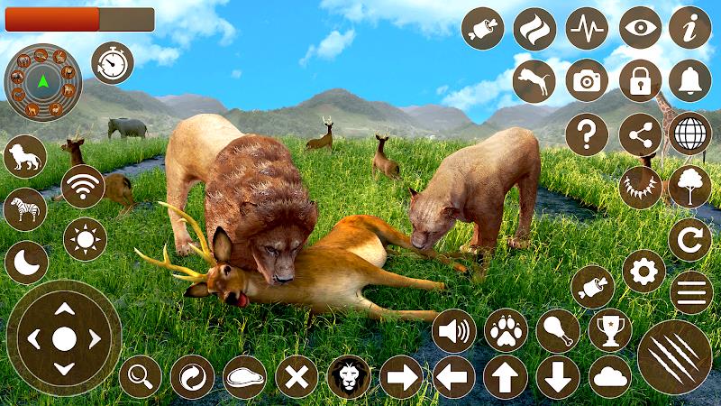 Lion Games 3D Animal Simulator Скриншот 2