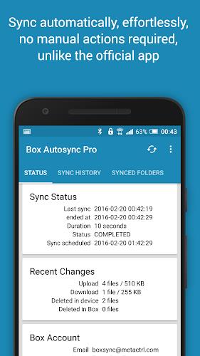 Autosync for Box - BoxSync Captura de pantalla 1