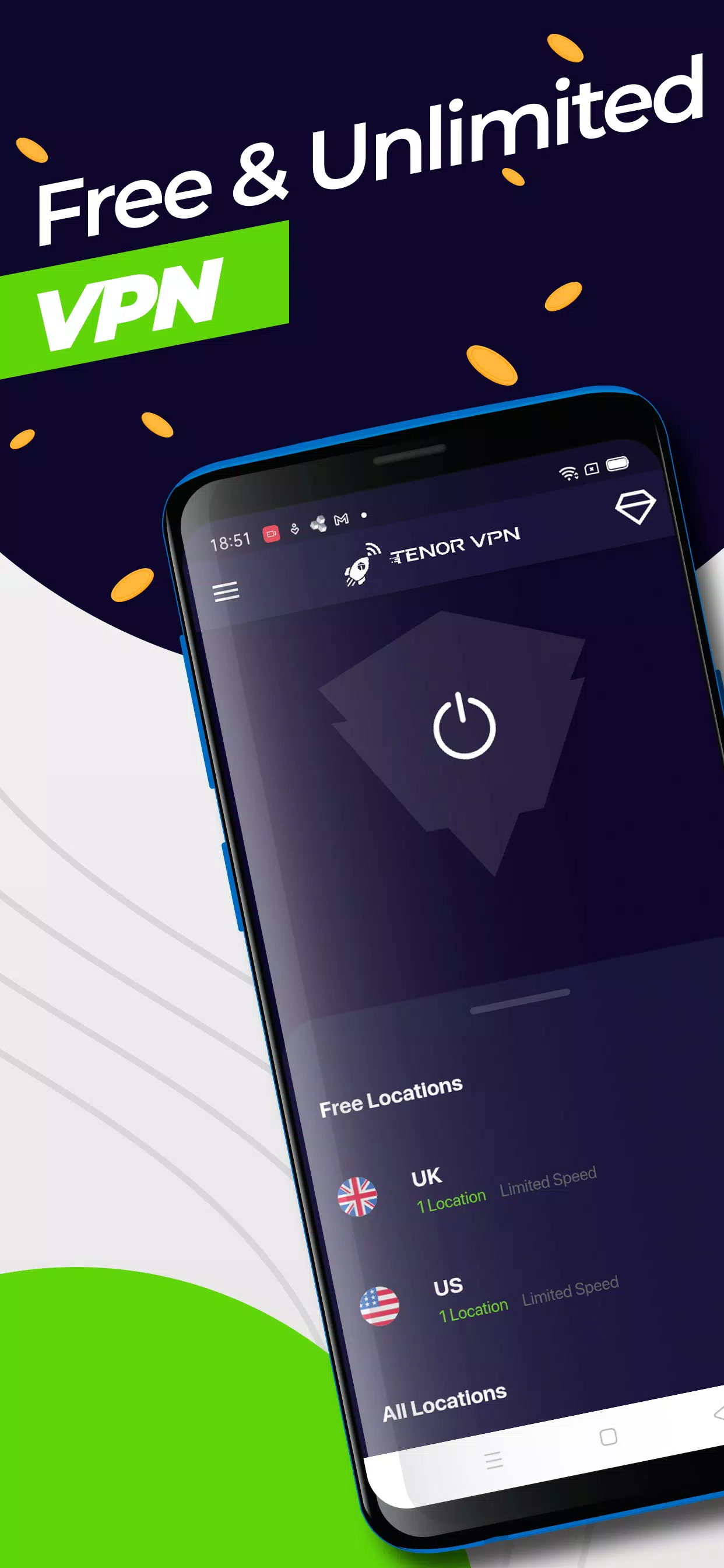 Tenor VPN - Free and Fast Turbo VPN Proxy Server Capture d'écran 0