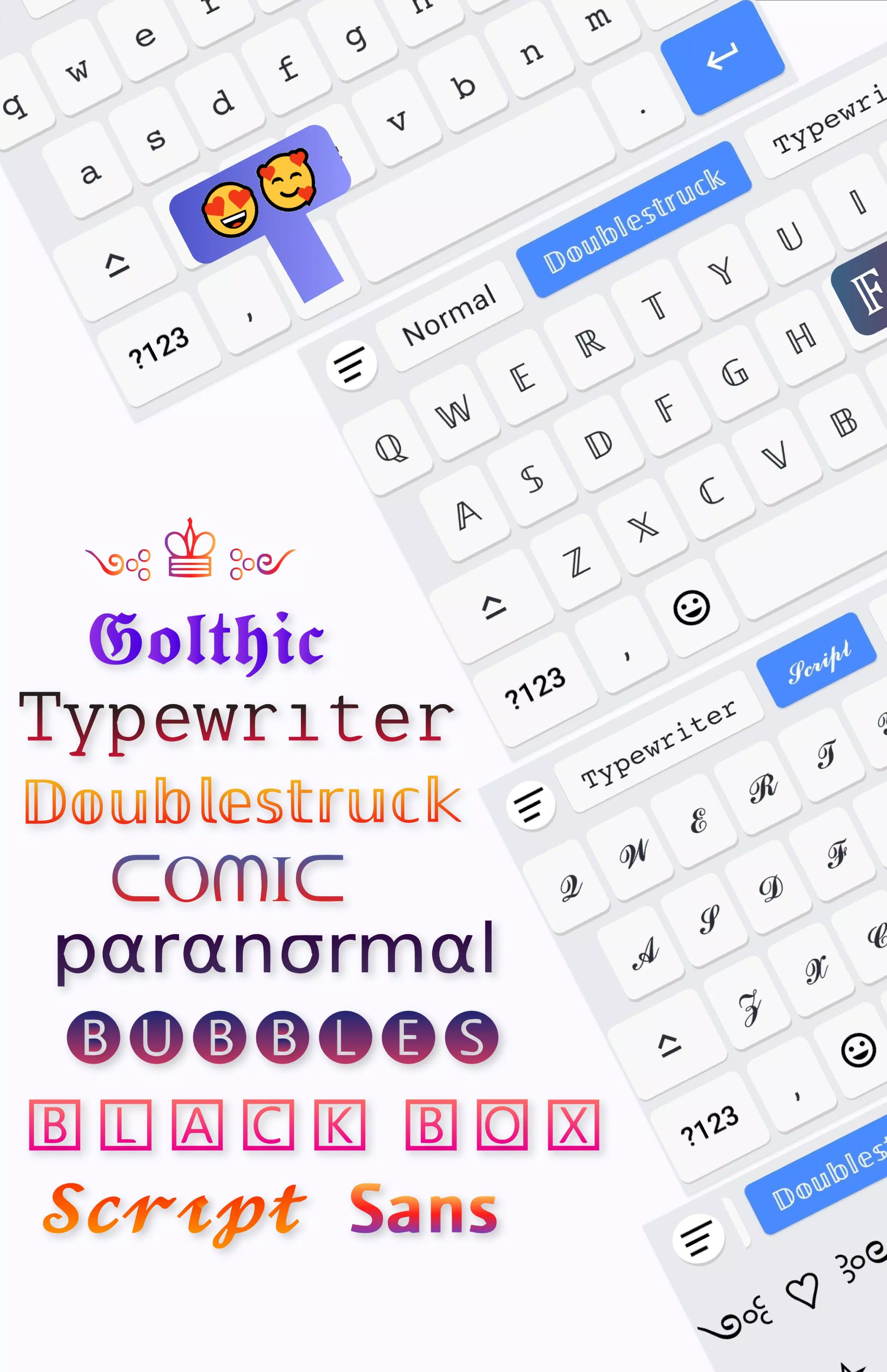 Fonts Aa - 字体键盘&表情符号應用截圖第0張
