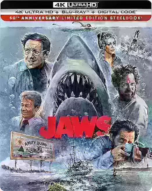 Jaws 50th Annibersaryo 4K SteelBook Preorder Ngayon Buksan