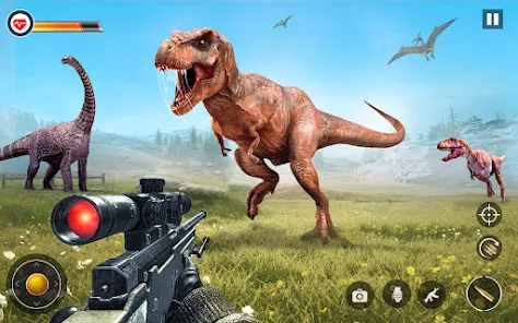 Dino Hunter Sniper 3d: Dinosaur Free FPS Shooting Tangkapan skrin 1