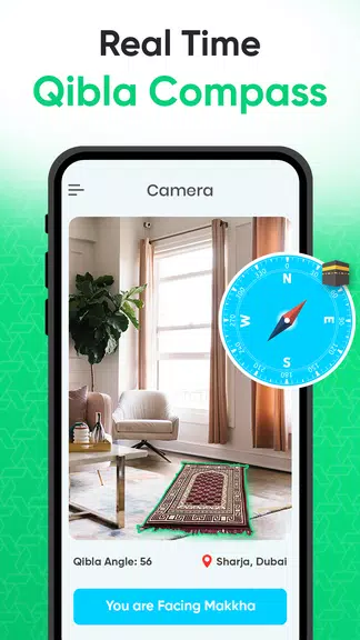 Qibla Direction: Qibla Compass ဖန်သားပြင်ဓာတ်ပုံ 0