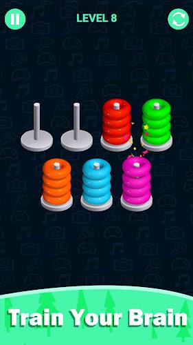 Stacolor: Hoop Stack Ring Game Скриншот 2