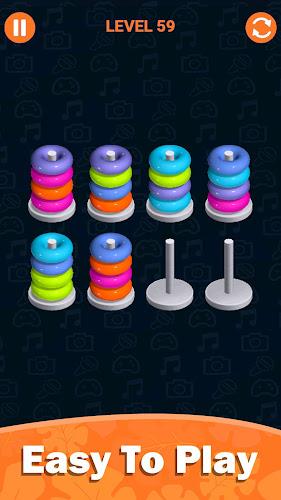 Stacolor: Hoop Stack Ring Game स्क्रीनशॉट 3