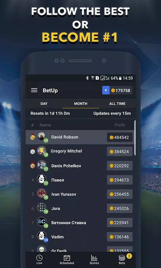 Schermata Sports Betting Game - BET UP 3